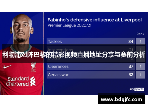 利物浦对阵巴黎的精彩视频直播地址分享与赛前分析